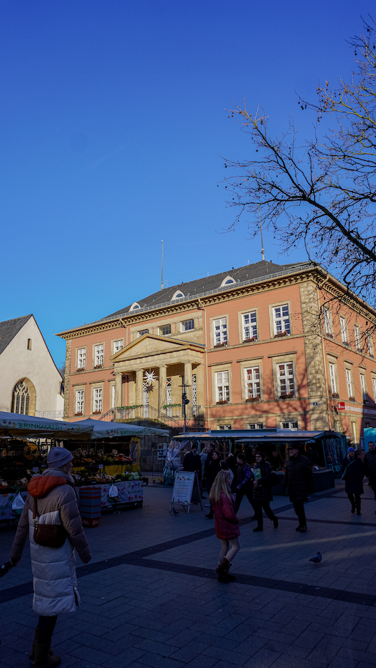 Blick auf das Rathaus von Detmold