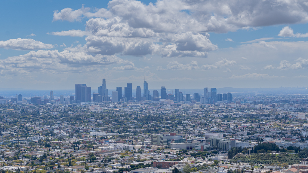 Blick auf Downtown Los Angeles