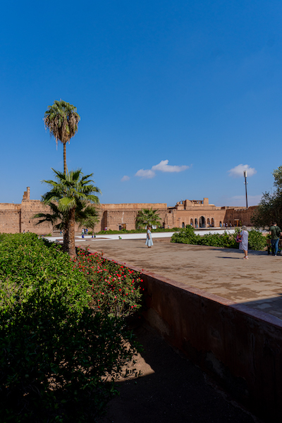 Blick in den Innenhof des El Badi Palasts
