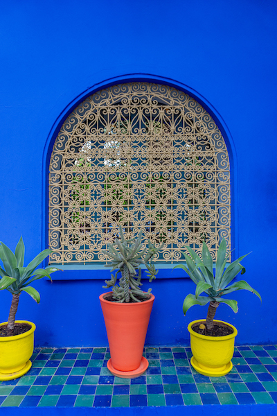 Fenster im Jardin Majorelle