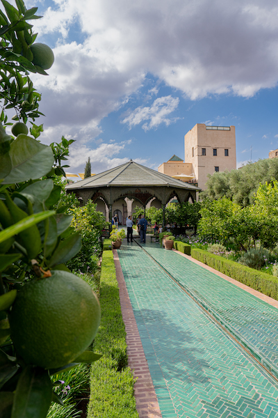 Blick auf den Pavillon im Jardin Secret