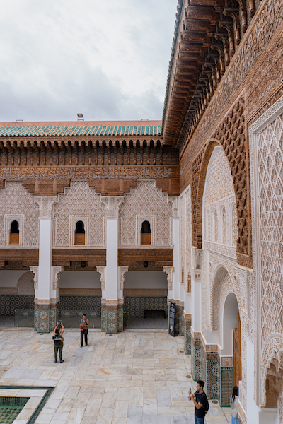 Blick in den Innenhof der Medersa Ben Youssef
