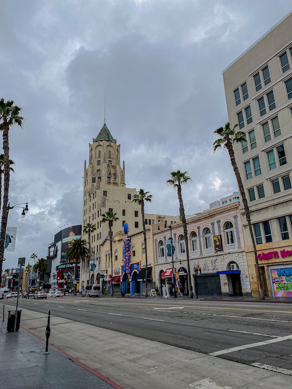 Blick entlang des Hollywood Blvd.