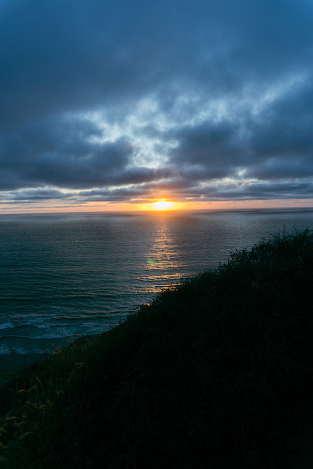 Sonnenuntergang am Black´s Beach