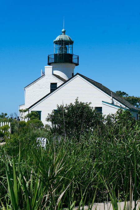 Blick auf das Old Point Loma Lighthouse
