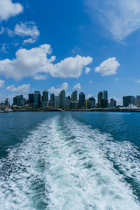 Blick auf die Skyline von San Diego
