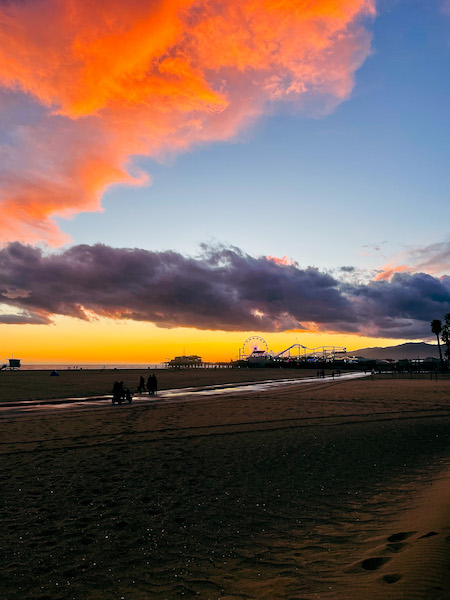 Sonnenuntergang am Santa Monica Pier