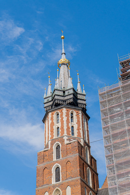 Blick auf den Turm der Marienkirche