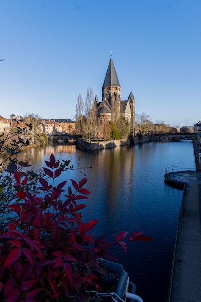 Blick auf den Pont Neuf in Metz