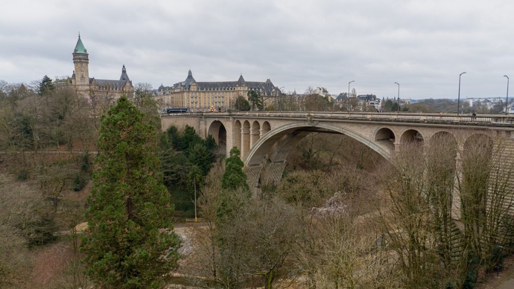 Die Adolphe Brücke in Luxemburg-Stadt