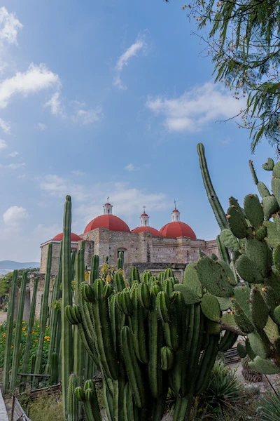 Blick auf die Kirche in Mitla